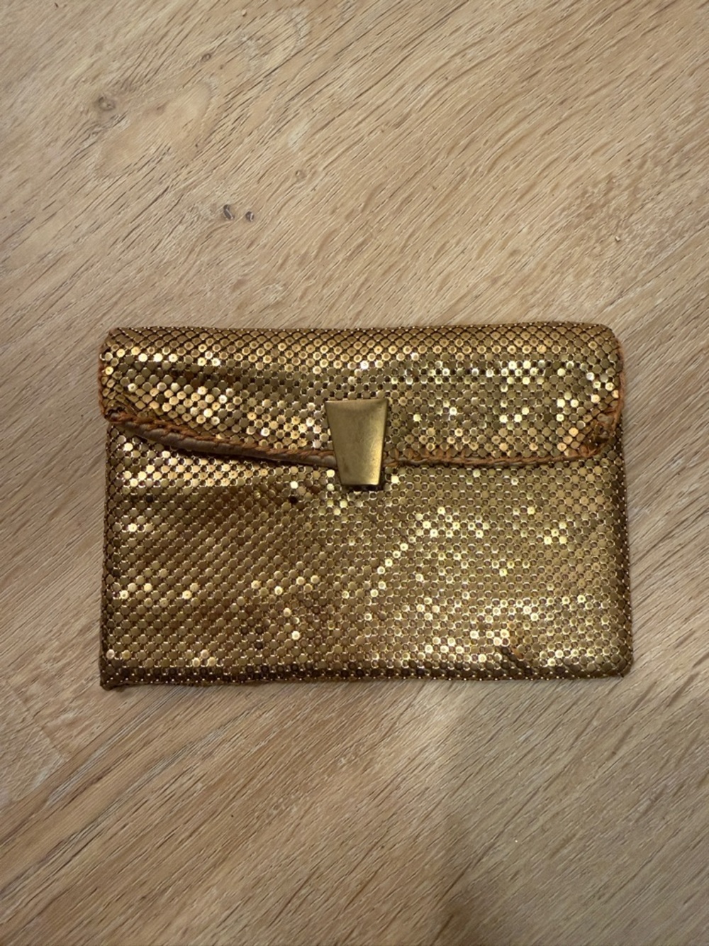 Vintage Gold Envelope Clutch Wallet